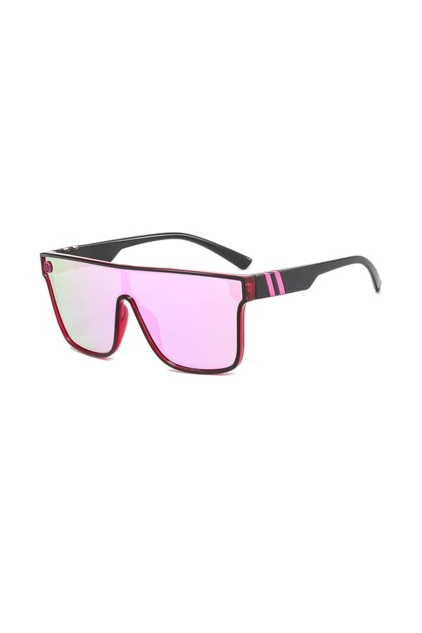 HCHES Lunettes de soleil à monture colorée pour hommes et femmes, lunettes déquitation en plein air, C4, taille unique