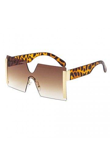 HCHES Lunettes de soleil à monture large pour femmes Lunettes de soleil à bords coupés en diamant sans cadre pour femmes, 2, 