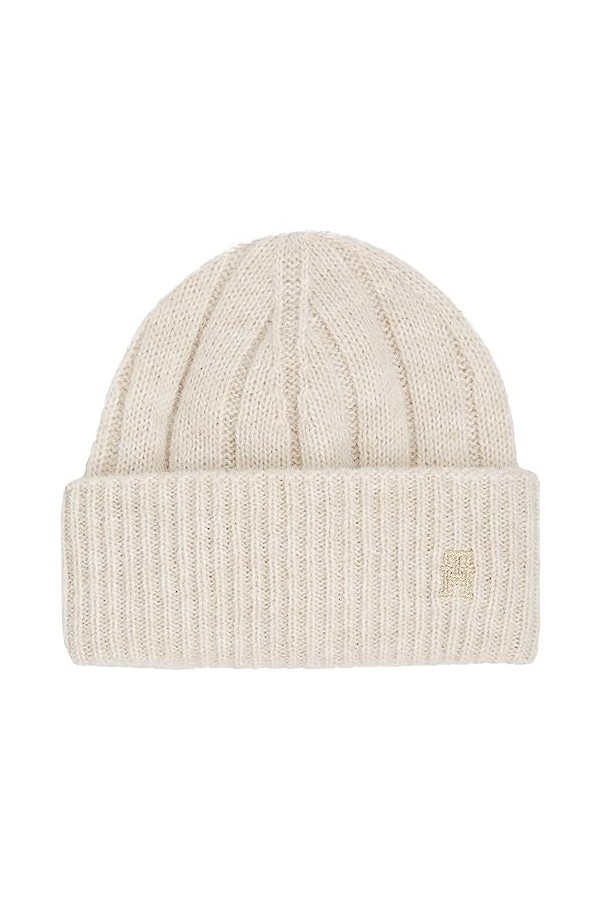 Tommy Hilfiger Th Timeless Bonnet tricoté, Medium Grey Heather, Taille Unique Femme