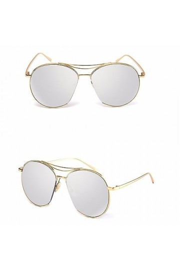 HPIRME Lunettes de soleil dégradées surdimensionnées en métal femmes femmes hommes nuances dame lunettes de soleil, 5, taille