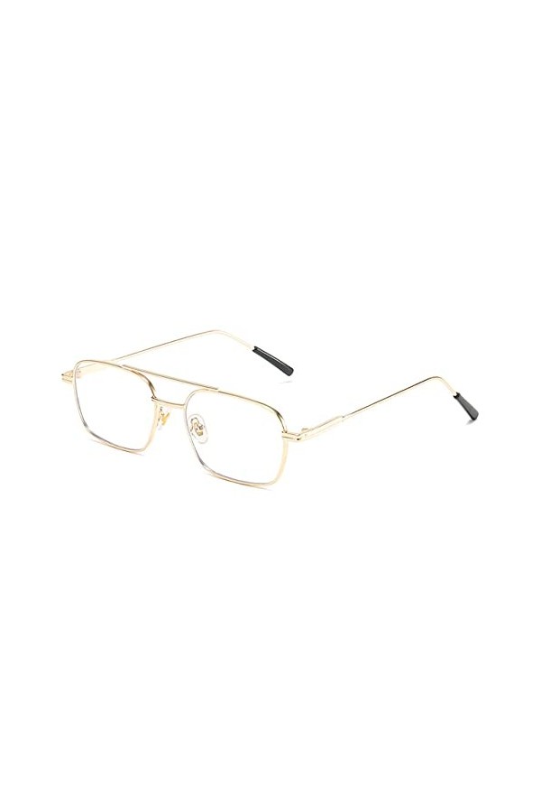 Lunettes de Soleil pour Hommes Femmes Rétro Steampunk Style Cadre en métal Lentille colorée Lunettes de Soleil Lunettes Uv400
