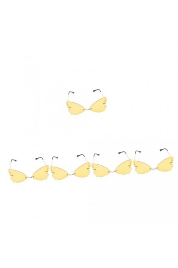 Gadpiparty 5 Pièces Lunettes De Soleil Sans Monture Lunettes Élégantes Lunettes De Déguisement Lunettes De Soleil Papillons P