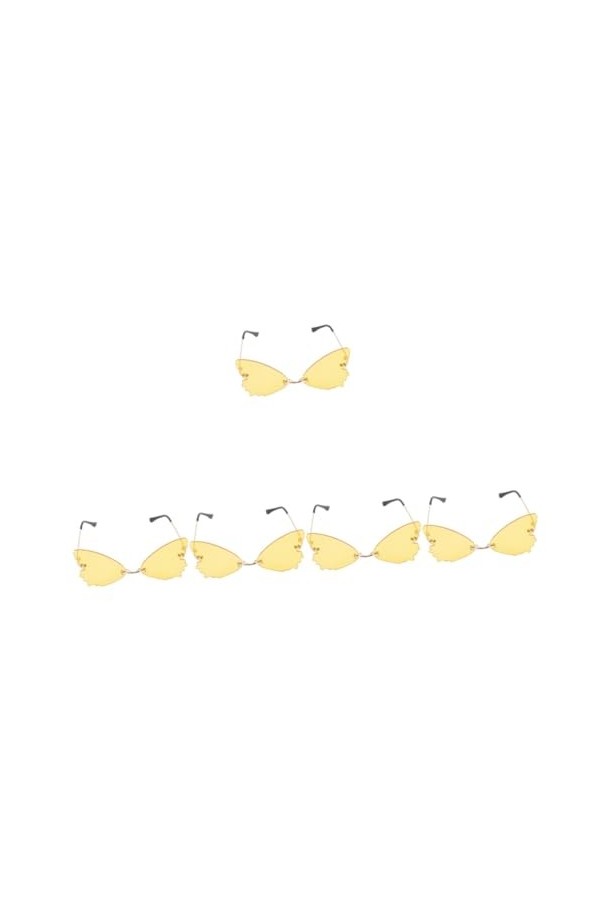 Gadpiparty 5 Pièces Lunettes De Soleil Sans Monture Lunettes Élégantes Lunettes De Déguisement Lunettes De Soleil Papillons P