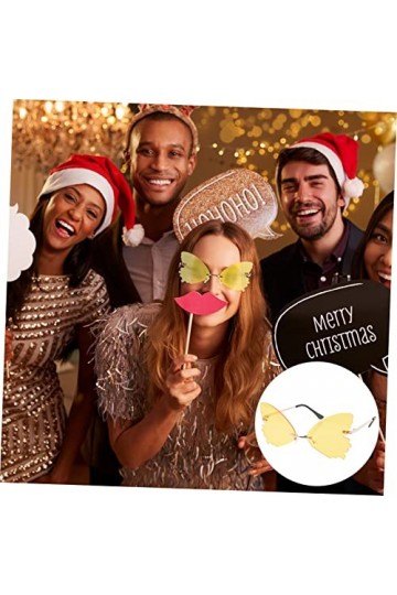 Gadpiparty 5 Pièces Lunettes De Soleil Sans Monture Lunettes Élégantes Lunettes De Déguisement Lunettes De Soleil Papillons P