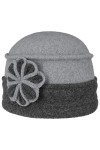 Seeberger Bonnet en Laine Foulée avec Fleur Bonnet en Laine Taille Unique - Terre Cuite 