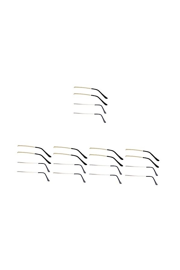 Lurrose 10 Paires Jambes De Lunettes Branche De Remplacement De Lunettes En Métal Temple Des Lunettes De Soleil Tournevis à L