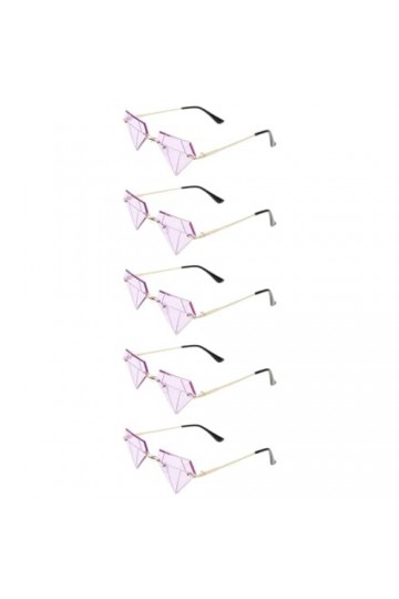 Holibanna 5 Paires De Lunettes En Forme De Diamant Lunettes De Soleil De Fête Sur La Plage Lunettes De Soleil À La Mode Pour 