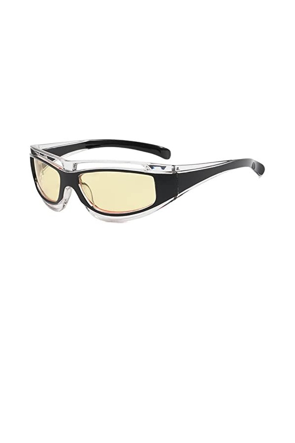 HCHES Lunettes de soleil de sport petit rectangle femmes lunettes de soleil étoile à la mode pour hommes lunettes de soleil v