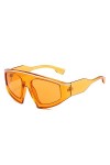 HCHES Lunettes de soleil steampunk femmes lunettes de soleil hommes sports nuances uv400 lunettes irrégulières, orange, taill