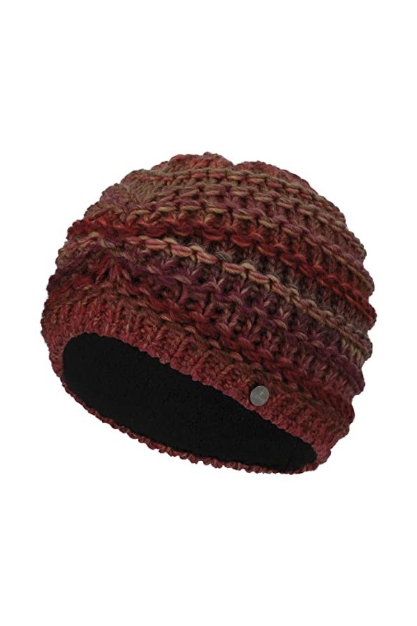 Lierys Turban en Tricot Alesund Femme - Made in Germany Bonnet pour lhiver avec Doublure, Doublure Automne-Hiver - Taille Un