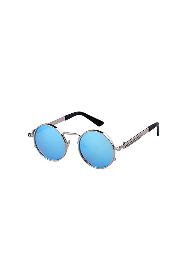 AMFG Lunettes de Soleil Punk Vapeur rétro Hommes et Femmes Lunettes de Soleil en métal Color : B, Size : M 