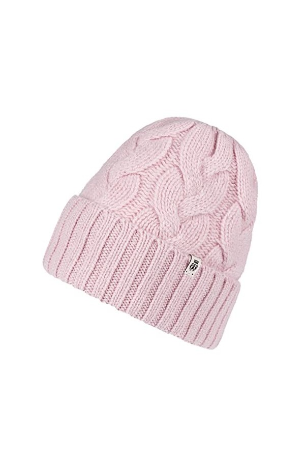 Roeckl 23031-595 Bonnet en Cachemire avec Tresses de Couleur Rose 304 Muetze, Taille Unique Femme