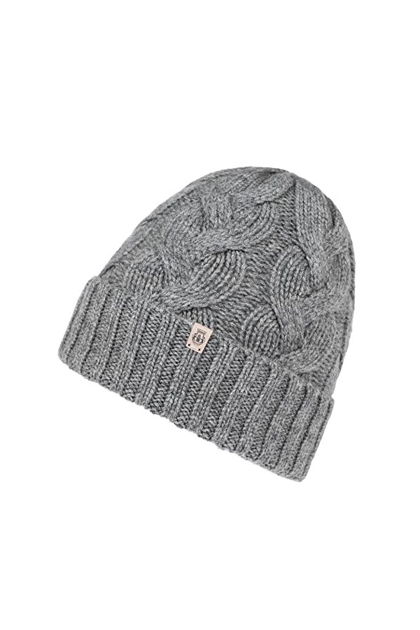 Roeckl 23031-595 Bonnet en Cachemire en Tricot Gris 090 Muetze, Taille Unique Femme