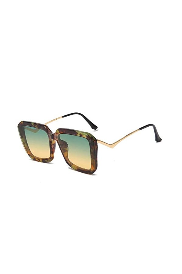 XINXIN Square Street Shot Metal Lunettes de Soleil pour Femme Lunettes de Soleil de Plage Color : B, Size : M 