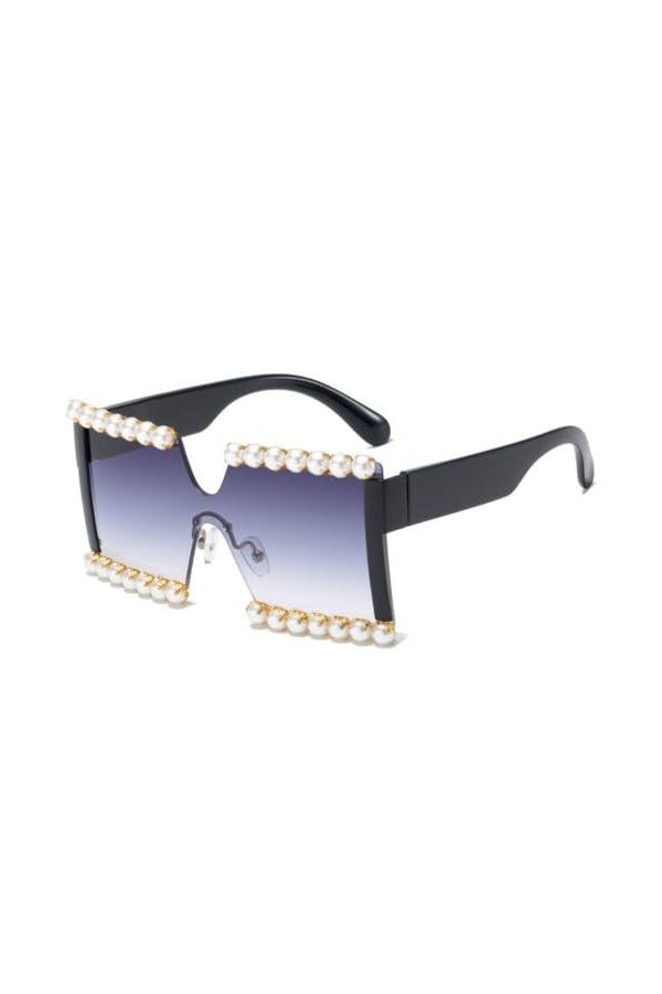Lunettes de Soleil Carrées en Cristal Diamant Femmes Mode One Piece Bling Lunettes de Soleil Hommes Luxe Strass Nuances Lunet