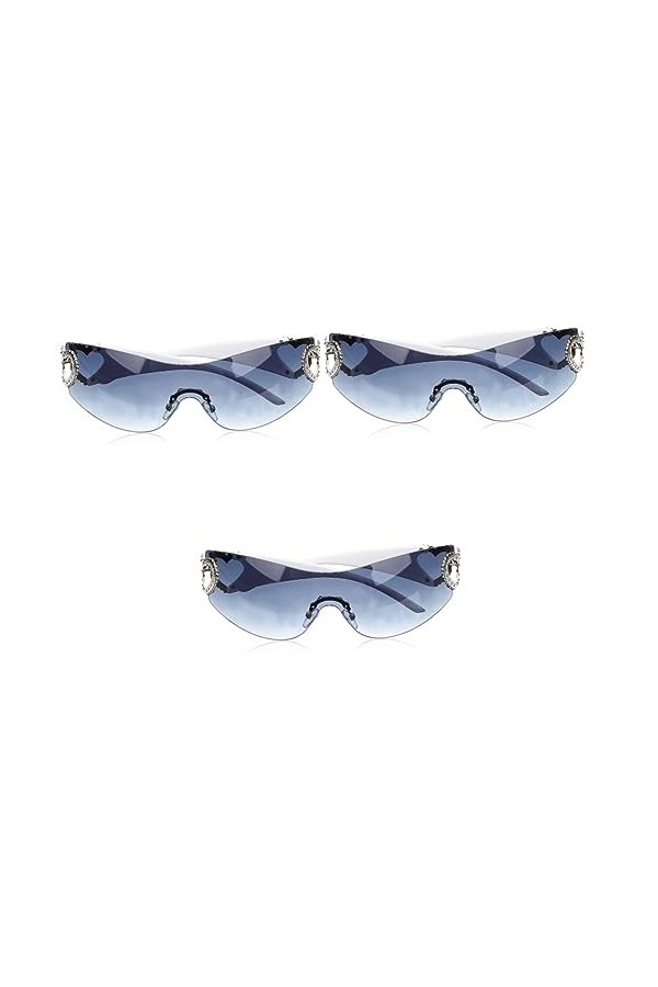 SOIMISS 3 Pièces Lunettes Cool Lunettes De Soleil Vintage Lunettes De Soleil Femme Tendance Été Lunettes De Soleil Enveloppan