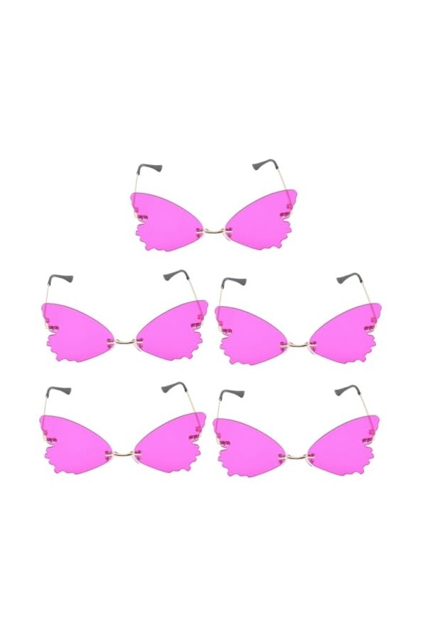 Gadpiparty 5 Pièces Lunettes De Soleil Sans Monture Lunettes De Déguisement Lunettes Élégantes Lunettes Femme Lunettes De Fée