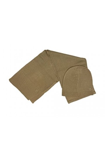 Michael Michael Kors Women`s Scarf And Hat 2 Piece Set Beige 539227C-252 /G, One Size 
