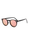 SONISA Lunettes de soleil polarisées hommes femmes mode ronde TAC lentille cadre conduite lunettes de soleil UV400, C5 noir r