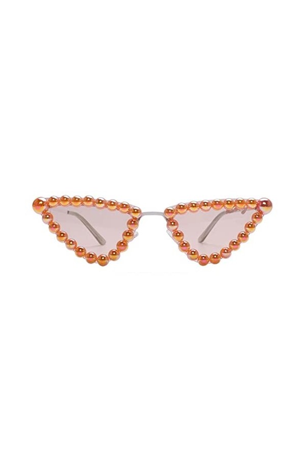 ONDIAN Lunettes de Soleil Femme Lunettes de soleil Femme Trendy Street Girl Lunettes de soleil Classique Couleur : Champagne
