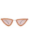 ONDIAN Lunettes de Soleil Femme Lunettes de soleil Femme Trendy Street Girl Lunettes de soleil Classique Couleur : Champagne