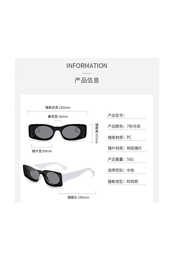 Hommes et Femmes avec Lunettes de Soleil Monture Ovale Lentilles en Résine Lunettes de Soleil Lunettes Multicolores,Jaune,Tai