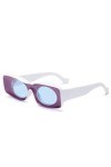 Hommes et femmes avec lunettes de soleil Lunettes de soleil à monture ovale en résine Lunettes multicolores, bleu, gris, tail