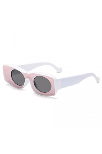 Hommes et femmes avec des lunettes de soleil Lunettes de soleil à monture ovale en résine Lunettes de soleil multicolores,Ros