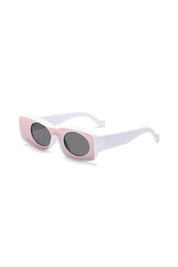 Hommes et femmes avec des lunettes de soleil Lunettes de soleil à monture ovale en résine Lunettes de soleil multicolores,Ros