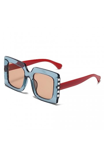 HPIRME Surdimensionné Nuances Strass Lunettes De Soleil Femme Noir Carré Grand Cadre Lunettes De Soleil Femme Vintage Rétro L