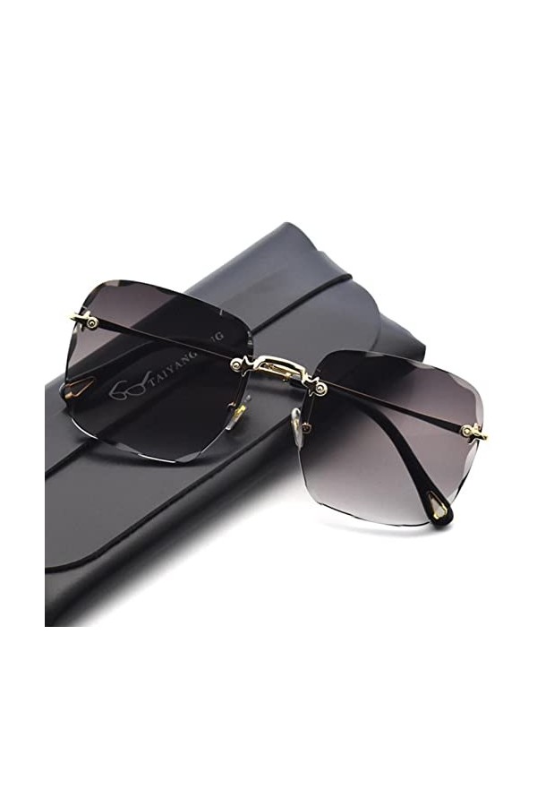 des Lunettes De Soleil Lunettes De Soleil Femmes Designer De Marque sans Bordure De Haute Qualité Verres De Soleil De Soleil-