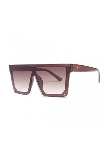 HCHES Lunettes de soleil pour femmes Lunettes de soleil rétro noires pour hommes Lunettes de soleil surdimensionnées semi-san