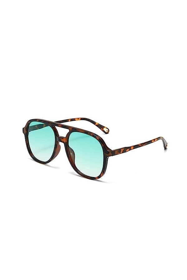 Lunettes de Soleil rétro Femmes surdimensionnées carrées Lunettes de Soleil Hommes Vintage Nuances Lunettes UV400,5, Taille U