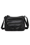 FANDARE Rétro Sac à bandoulière Femmes Sac a Main Impermeable PU Cuir Sacs Portés épaule Besace Sacoche Messenger Téléphone B