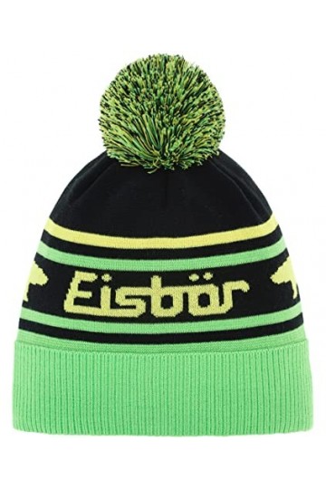 Eisbär Chani OS Bonnet à pompon, vert/noir