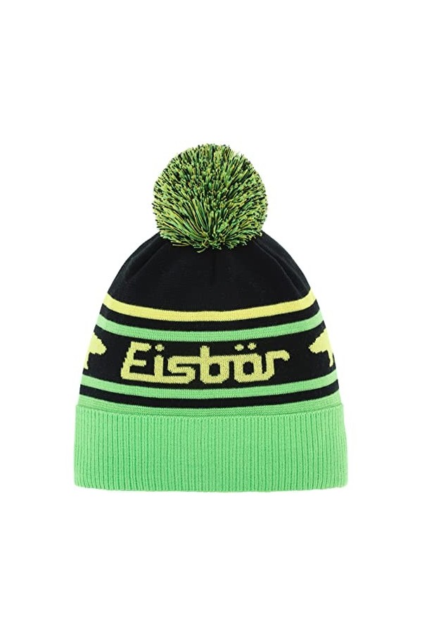 Eisbär Chani OS Bonnet à pompon, vert/noir