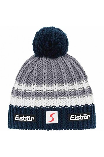 Eisbär Kova Pompon MÜ SP Dark Cobalt/White-Graumele/d.c