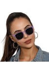 HIHELO Lunettes de soleil femme lunettes de soleil femme lunettes de soleil femme noir vintage œil de chat conduite - violet