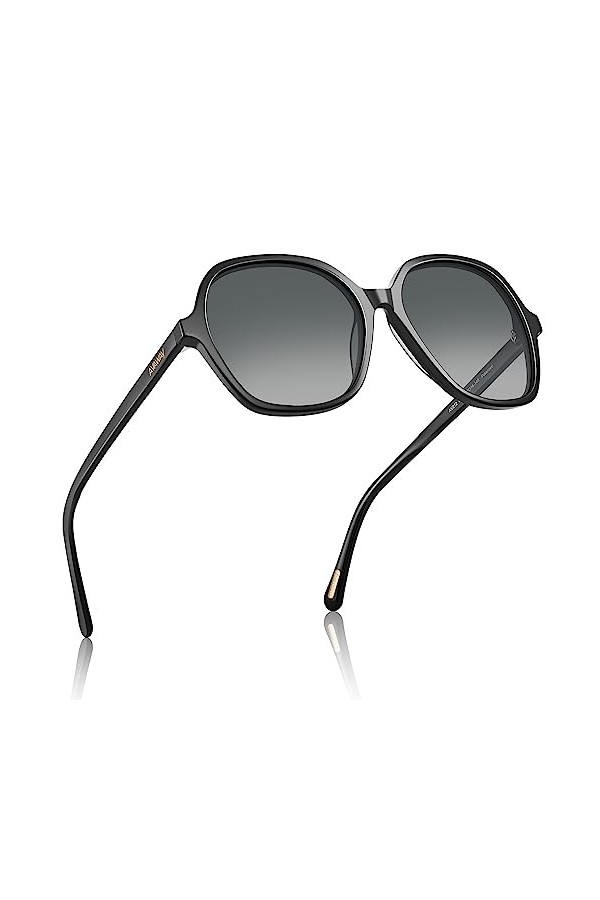 AVAWAY Cat-eye Lunettes de soleil polarisées pour femme Grandes Monture en Acétate Classiques Protection UV400- Catégorie 3