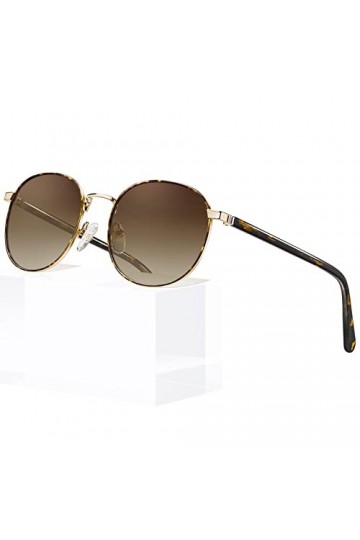 Carfia Lunettes de Soleil Femme Polarisées UV400 Protection pour Conduite indice 3 Métal Cadres