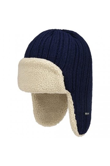 Lipodo Bonnet d´Aviateur Femme/Homme - Made in The EU en Tricot protège-Oreilles Laine avec Doublure, Doublure Automne-Hiver 