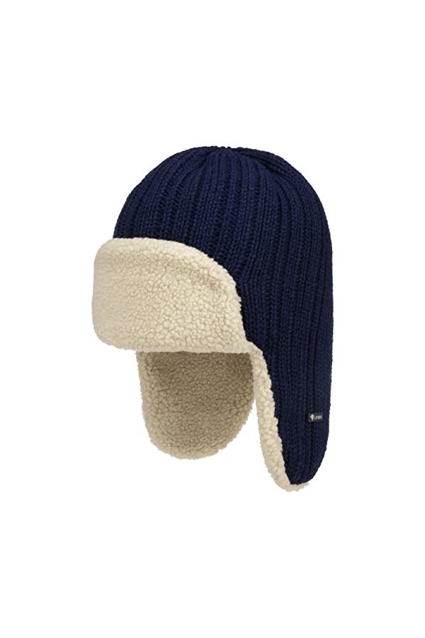 Lipodo Bonnet d´Aviateur Femme/Homme - Made in The EU en Tricot protège-Oreilles Laine avec Doublure, Doublure Automne-Hiver 