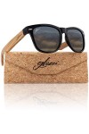glozzi Lunettes de Soleil en Bois pour Hommes et Femmes Polarisées UV400 - Zebrano