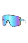 Karsaer Big Shield Wrap Around Lunettes de soleil Rave pour hommes et femmes fluo Pare-Soleil Verres Cyclisme Ski Shades Anné