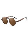 KINGSEVEN Lunettes de soleil polarisées rétro vintage en nickel pour femme John Lennon Hippie Steampunk avec cadre en métal, 