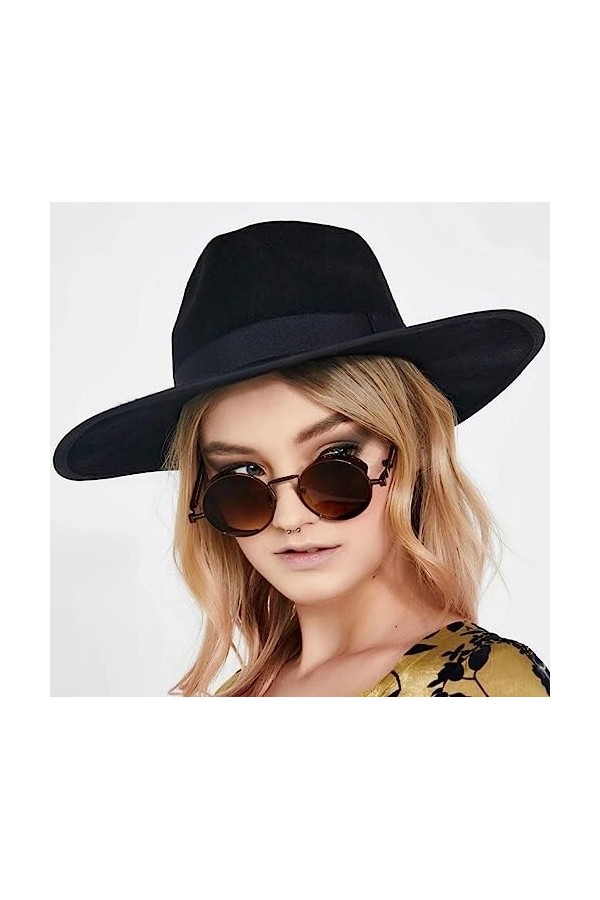 KINGSEVEN Lunettes de soleil polarisées rétro vintage en nickel pour femme John Lennon Hippie Steampunk avec cadre en métal, 