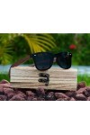 KINGSEVEN Lunettes de Soleil Polarisées Hommes Femmes, Lunettes de Soleil Unisexes en bois de noyer, UV400, Verres Miroir No