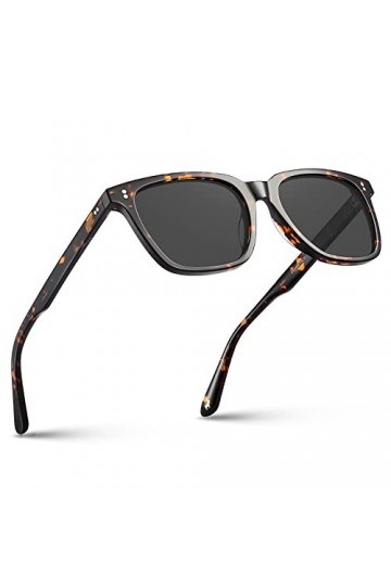 Carfia Lunettes de Soleil Homme Polarisée Lunettes Solaires Cat.3 Anti UV pour Pêcher Voyager Conduire