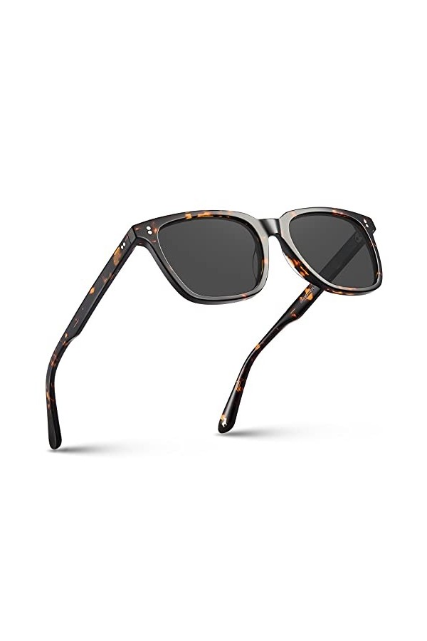 Carfia Lunettes de Soleil Homme Polarisée Lunettes Solaires Cat.3 Anti UV pour Pêcher Voyager Conduire