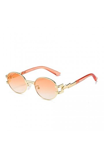 Petites lunettes de soleil punk ovales pour femmes Lunettes de soleil à verres dégradés transparents UV400 Hommes Lunettes de